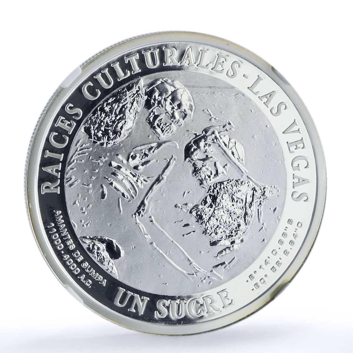 Ecuador 1 sucre Amantes de Sumpa Roots Ibero-American PF 69 NGC silver coin 2015