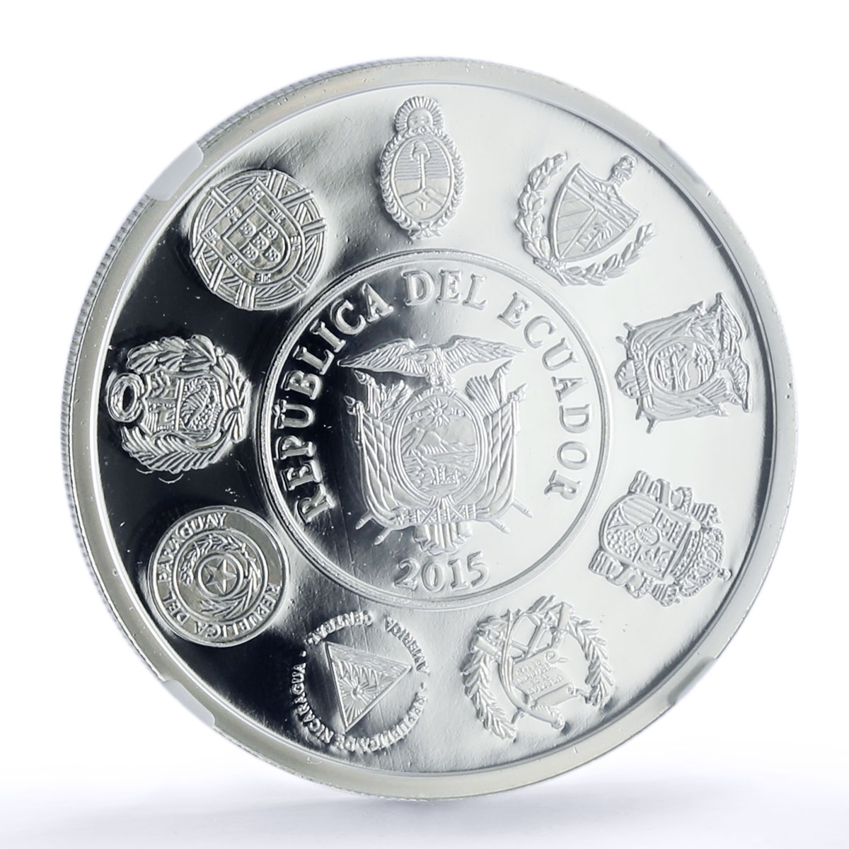 Ecuador 1 sucre Amantes de Sumpa Roots Ibero-American PF 69 NGC silver coin 2015