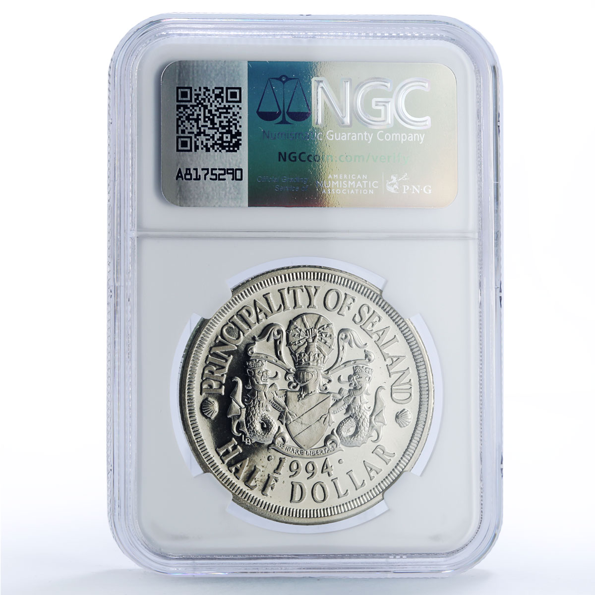 Sealand 50 cents Orca Whale Sea Treasures Fantasy X#8.1 PF68 NGC CuNi coin 1994