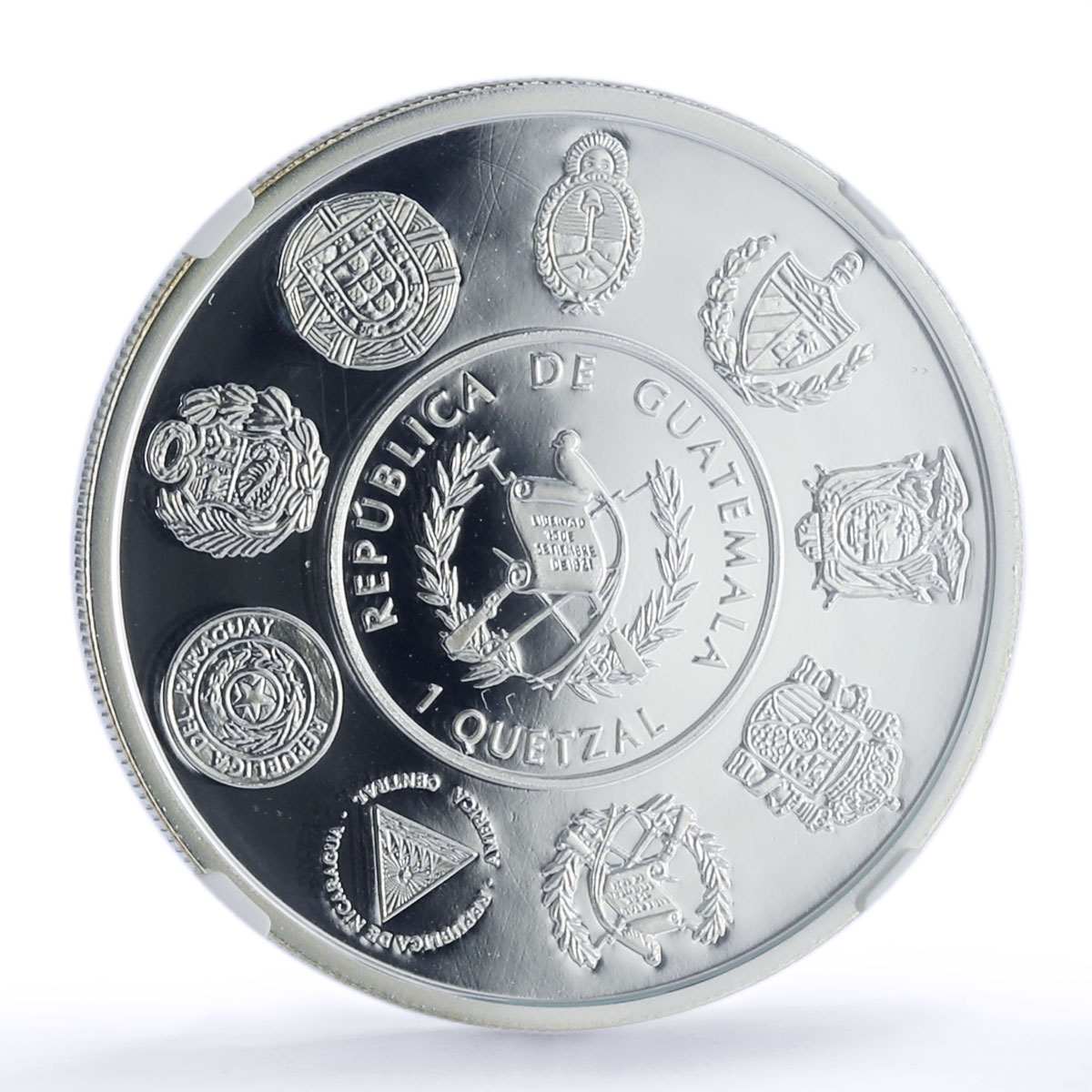 Guatemala 1 quetzal Maya Kiche Roots Ibero-American PF 69 NGC silver coin 2015