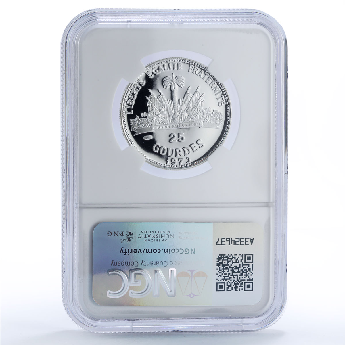 Haiti 25 gourdes Christopher Columbus Colomb History PF70 NGC silver coin 1973