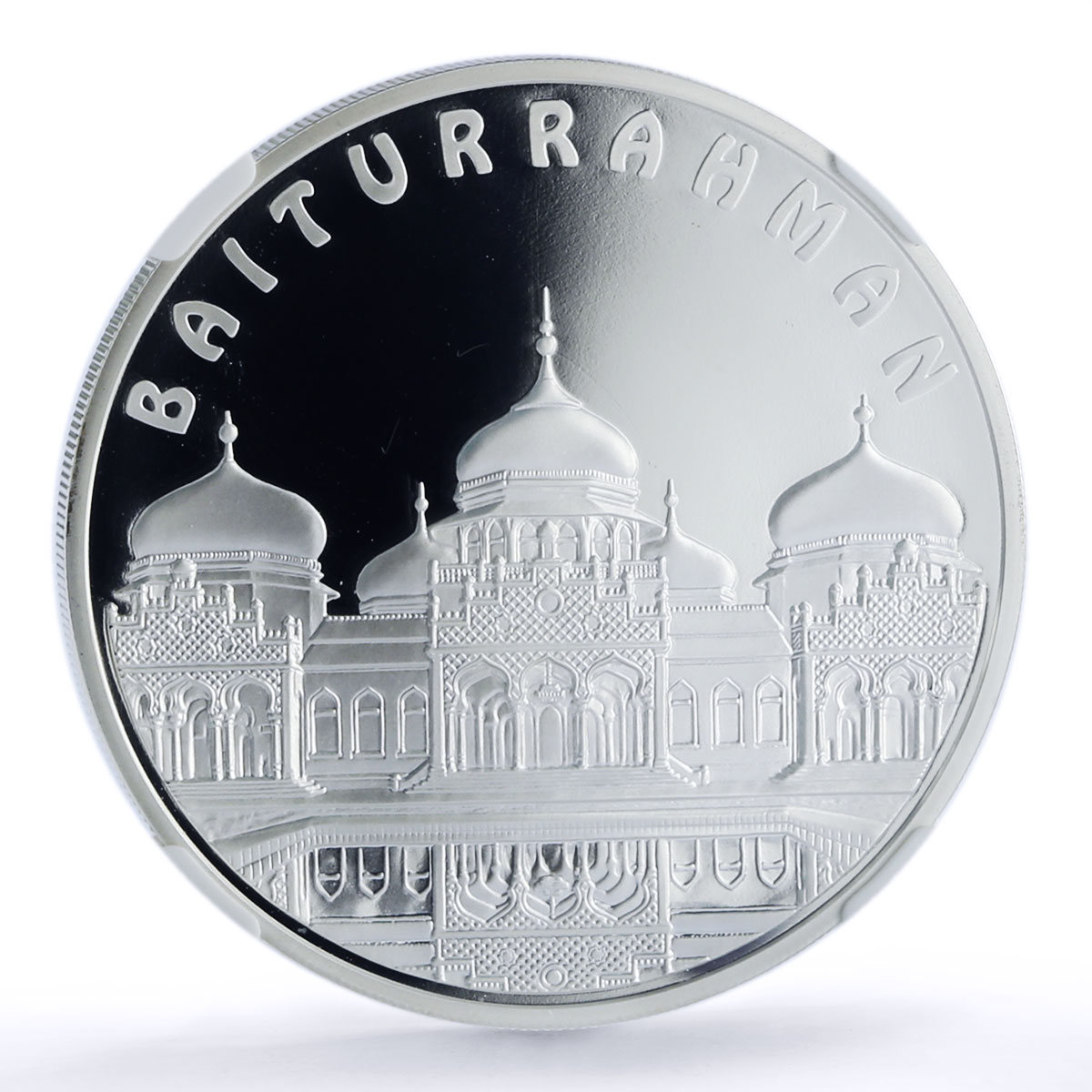 Kazakhstan 100 tenge Baiturrahman Mosque Architecture PF 69 NGC silver coin 2006