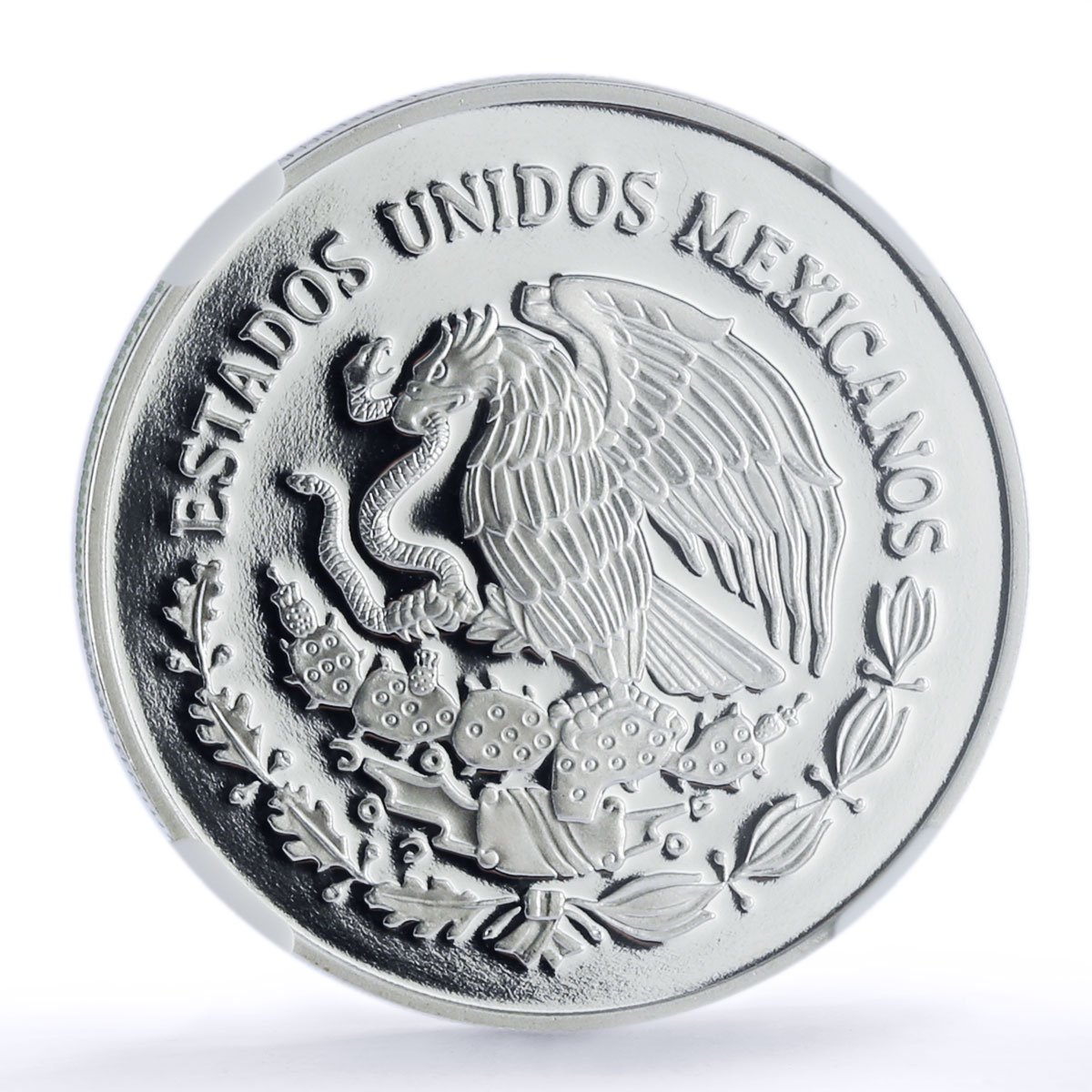 Mexico 5 pesos Cuauhtemoc Centennial Navy School Ship PF 69 NGC silver coin 1999