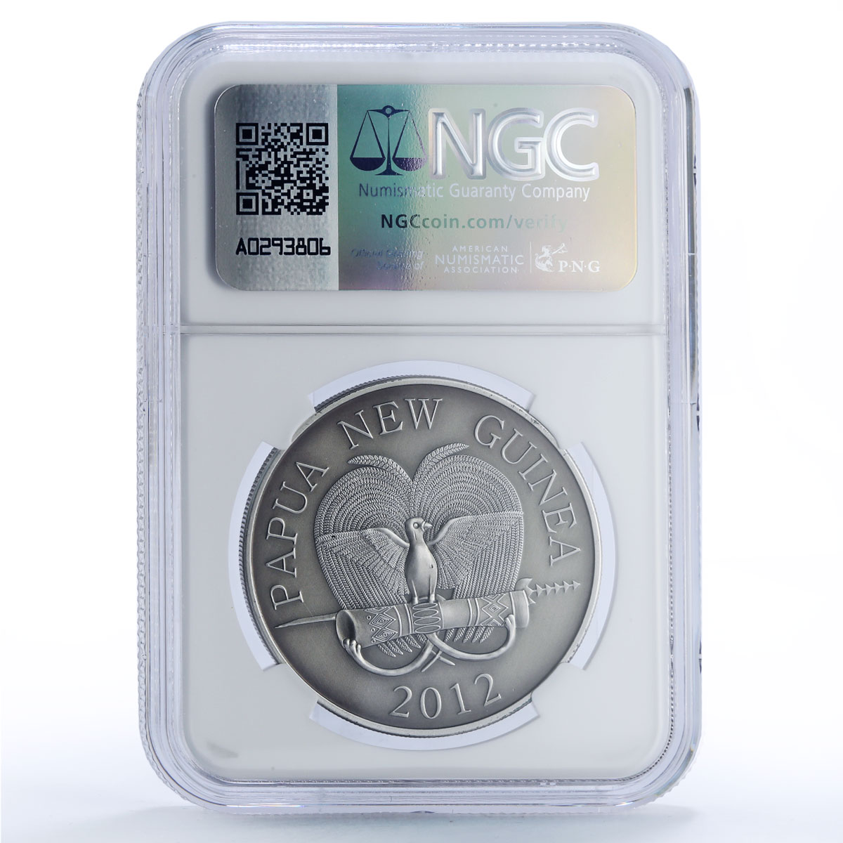 Papua New Guinea 5 kina Spiny Anteater Wildlife Fauna MS70 NGC silver coin 2012
