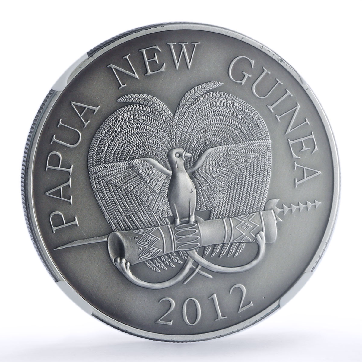 Papua New Guinea 5 kina Spiny Anteater Wildlife Fauna MS70 NGC silver coin 2012
