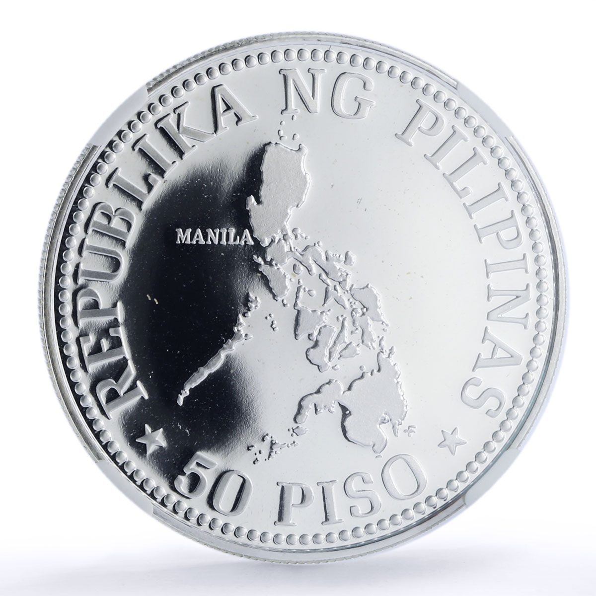 Philippines 50 piso Boards of Governors Meeting IMF PF69 NGC silver coin 1976