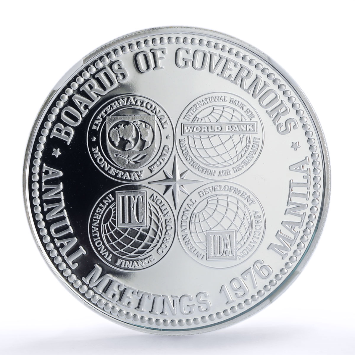Philippines 50 piso Boards of Governors Meeting IMF PF68 NGC silver coin 1976