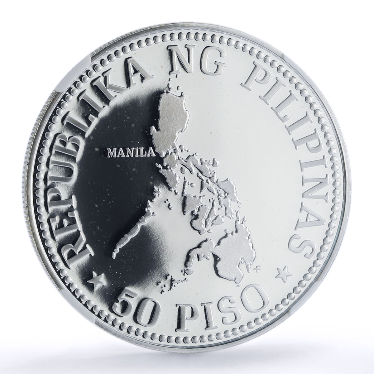 Philippines 50 piso Boards of Governors Meeting IMF PF68 NGC silver coin 1976