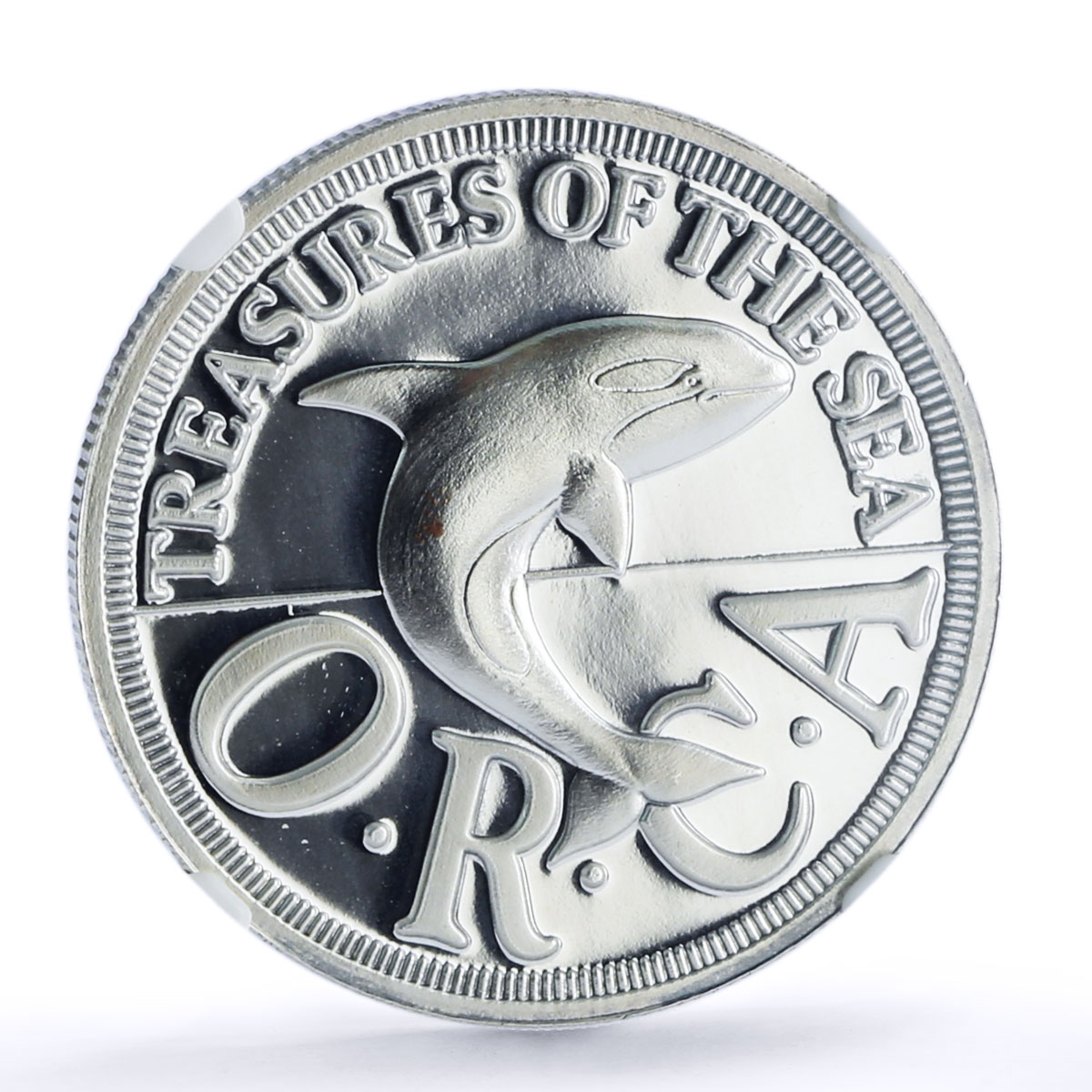 Sealand 25 cents Orca Whale Sea Treasures Fantasy PF68 NGC silver coin 1994