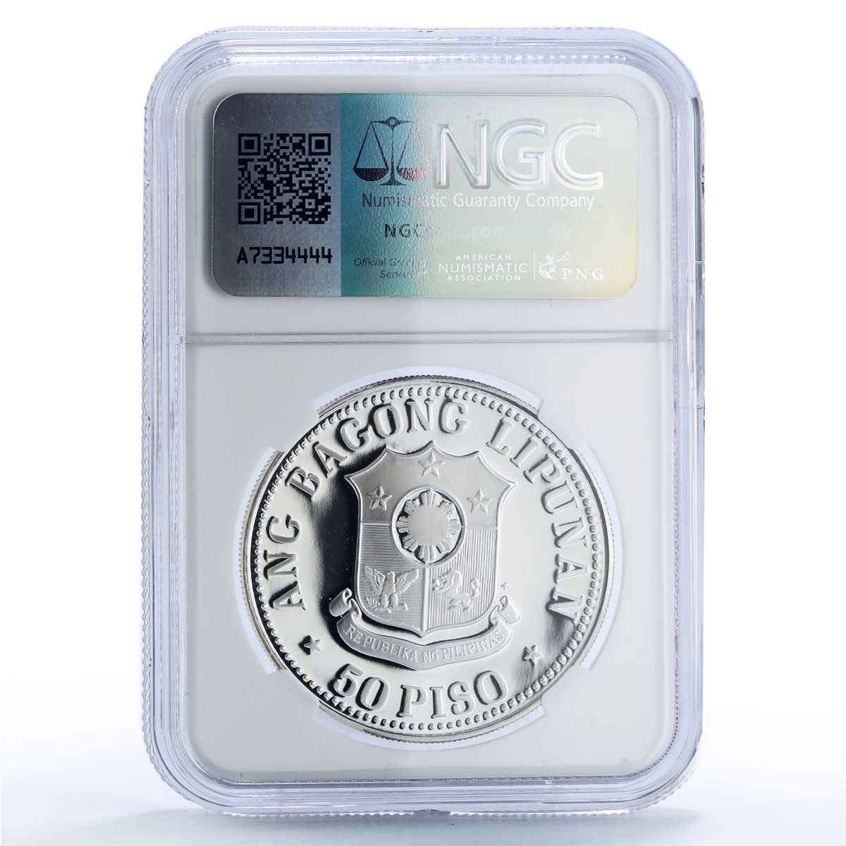 Philippines 50 piso Security Plant Complex New Mint PF69 NGC silver coin 1977