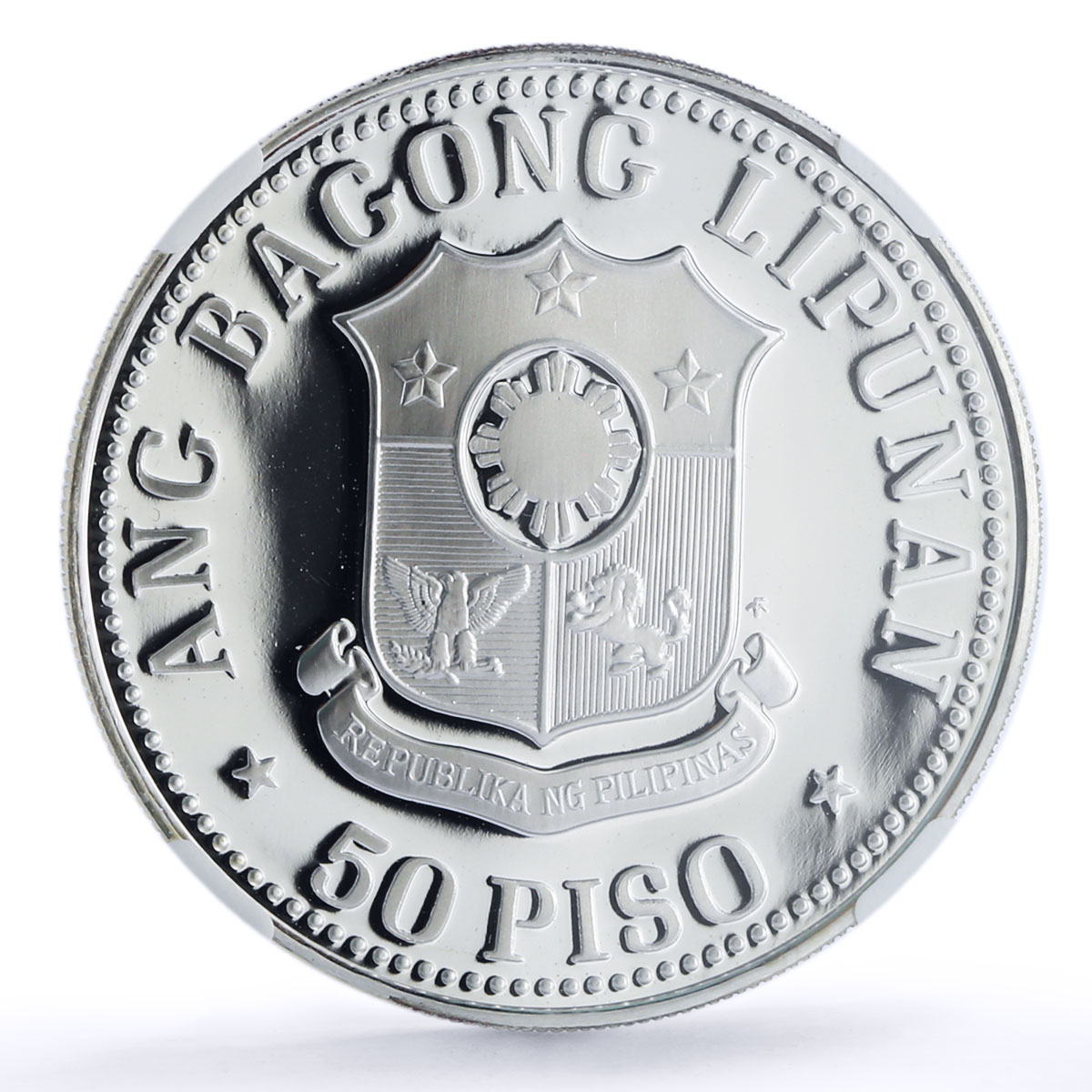 Philippines 50 piso Security Plant Complex New Mint PF69 NGC silver coin 1977