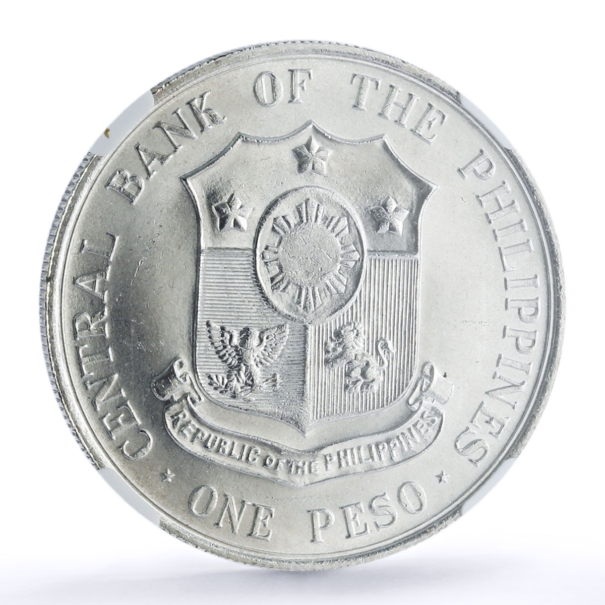 Philippines 1 peso Apolinario Mabini History Politics MS 65 NGC silver coin 1964