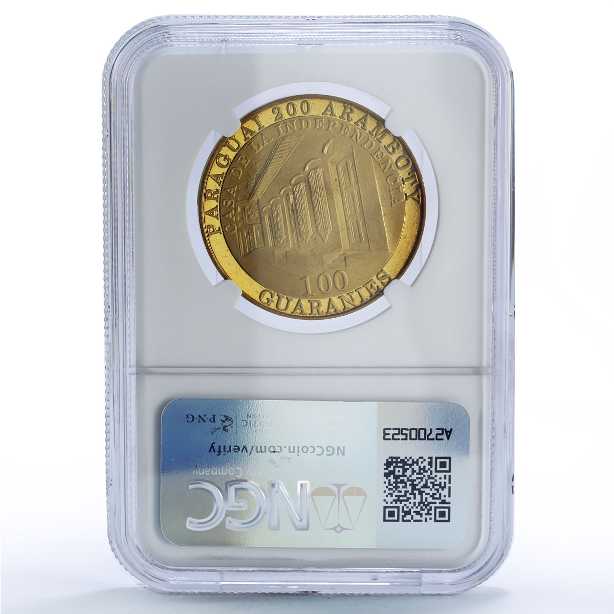 Paraguay 100 guaranies Bicentenary Independence History PF 68 NGC CuAl coin 201