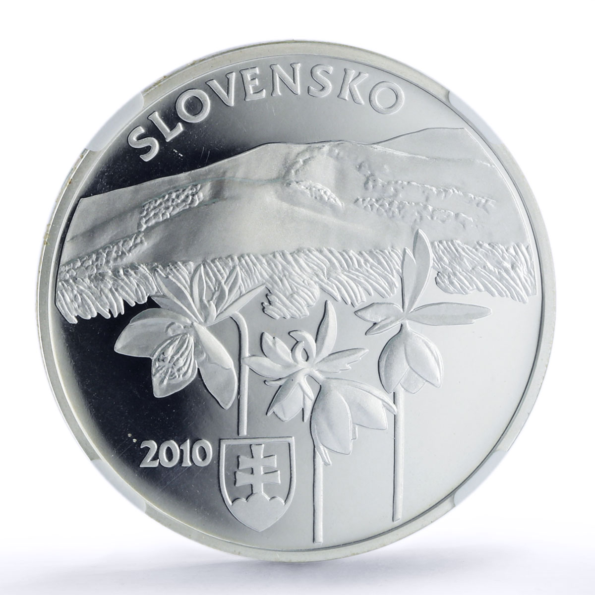 Slovakia 20 euro National Park Poloniny Wolves Fauna PF 70 NGC silver coin 2010