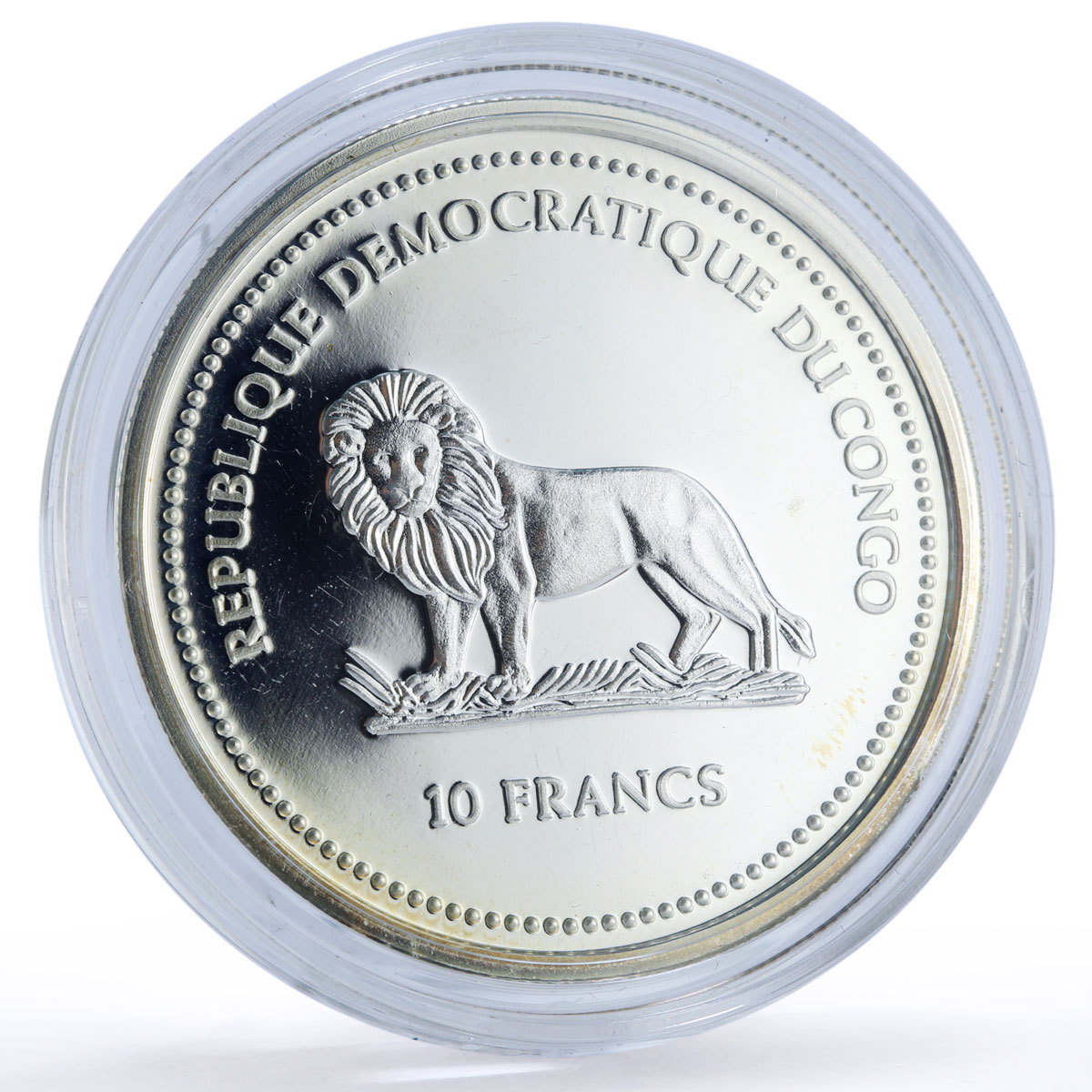 Congo 10 francs Victoria Falls Hologram Nature Landscapes proof silver coin 2003