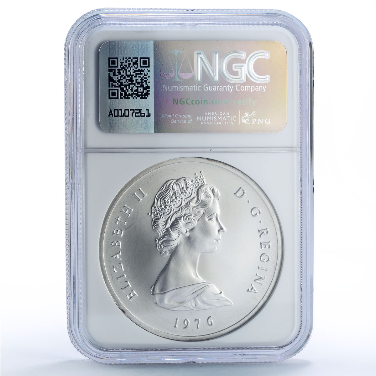 Turks and Caicos 20 crowns Queen Victoria Matte MS 69 NGC silver coin 1976