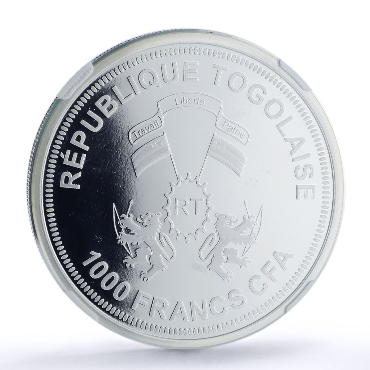 Togo 1000 francs Mars Solar System Planets Space PF 69 NGC silver coin 2019