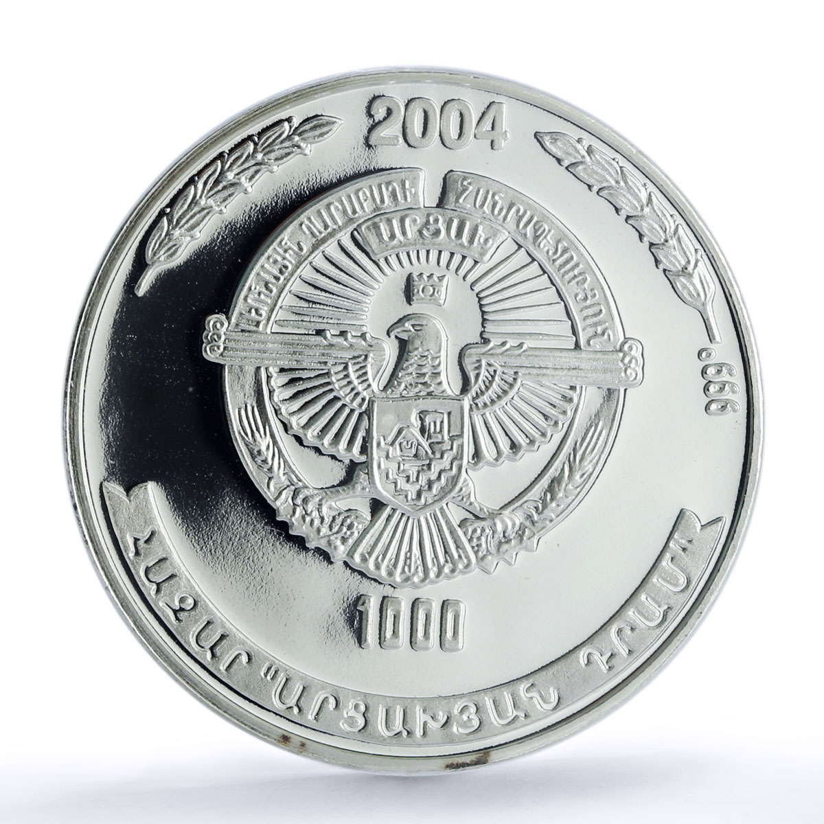 Artsakh Karabakh 1000 dram Monte Melkonian PR 69 PCGS silver coin 2004
