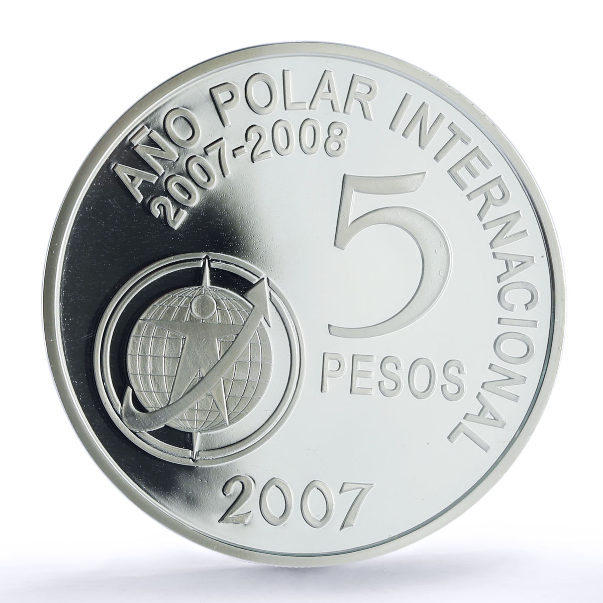 Argentina 5 pesos International Polar Year PR 69 PCGS silver coin 2007