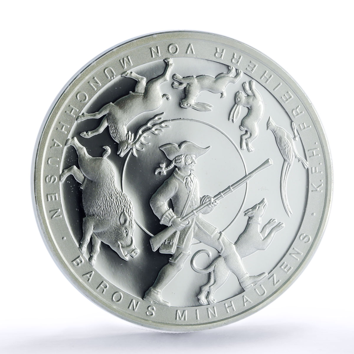 Latvia 1 lats Munchhausen Adventures Literature PR 70 PCGS silver coin 2005
