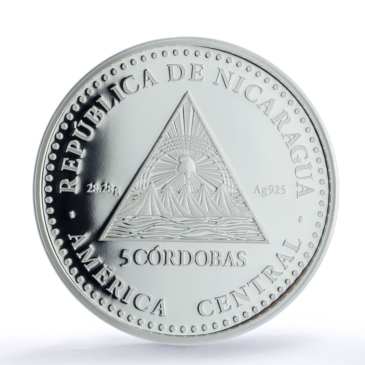 Nicaragua 5 cordobas Olympic Team Tokyo Games Jaguar PR 69 PCGS silver coin 2020