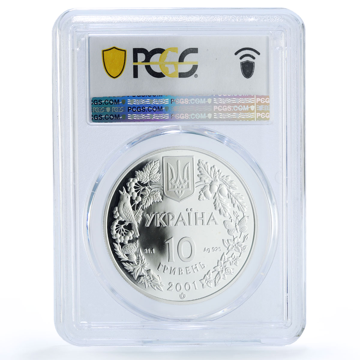 Ukraine 10 hryvnias Larix Polonica Polish Larch PR 69 PCGS silver coin 2001