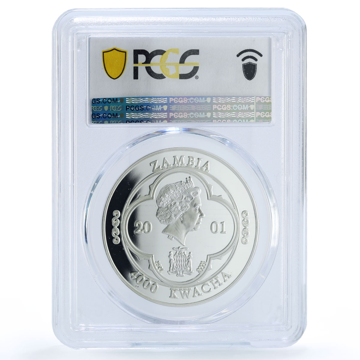 Zambia 4000 kwacha King Edward VII History Politics PR 69 PCGS silver coin 2001