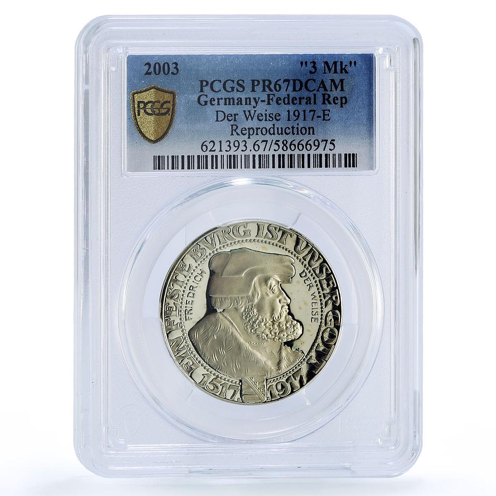 Germany Federal Reformation 3 Mark 1917 Restrike PR 67 PCGS silver coin 2003