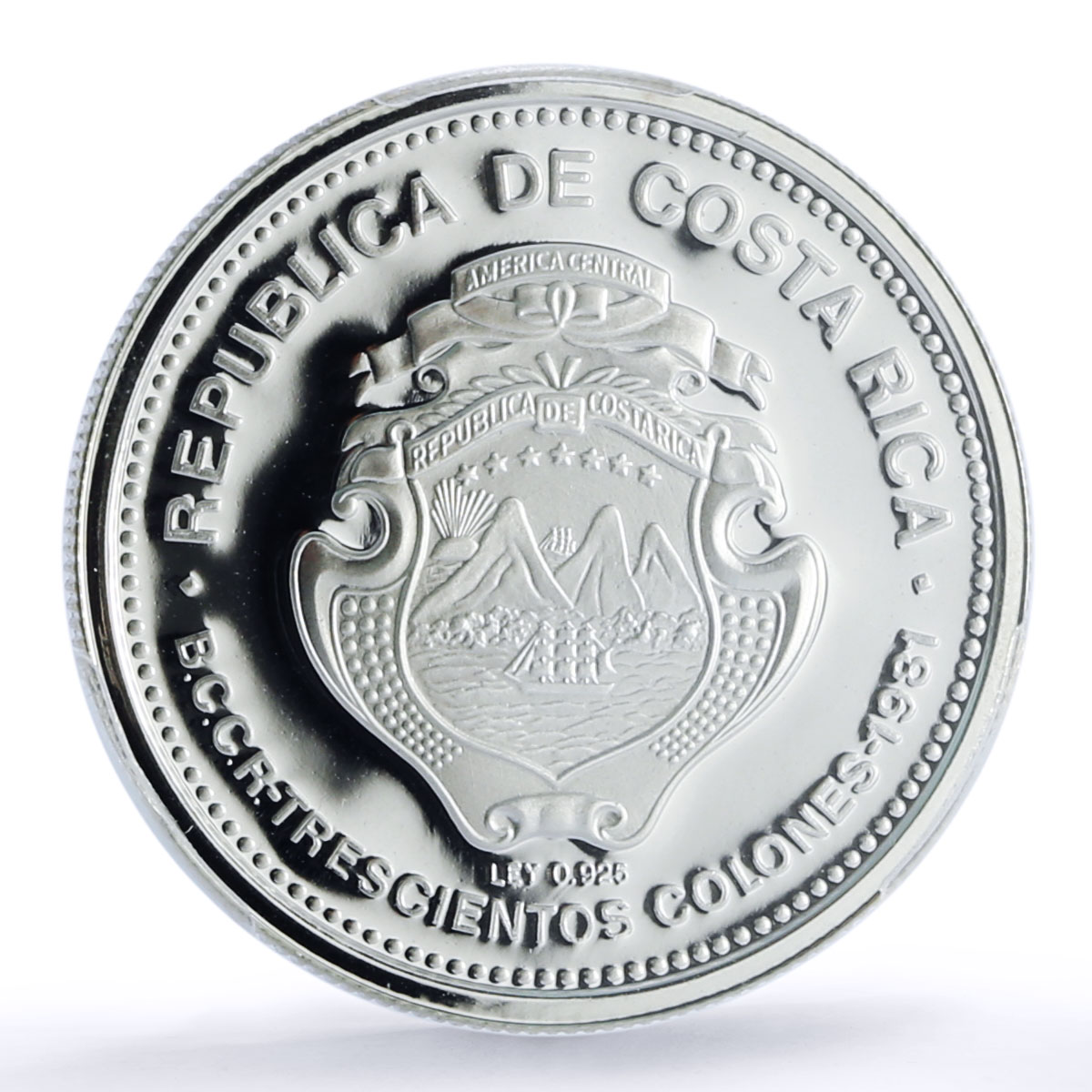 Costa Rica 300 colones Alajuela City Jose Ramirez PR 69 PCGS silver coin 1981