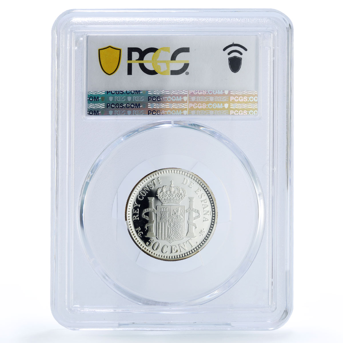 Spain Alfonso XIII 50 Centimo Restrike Replica 1892 SP 69 PCGS silver token 2020