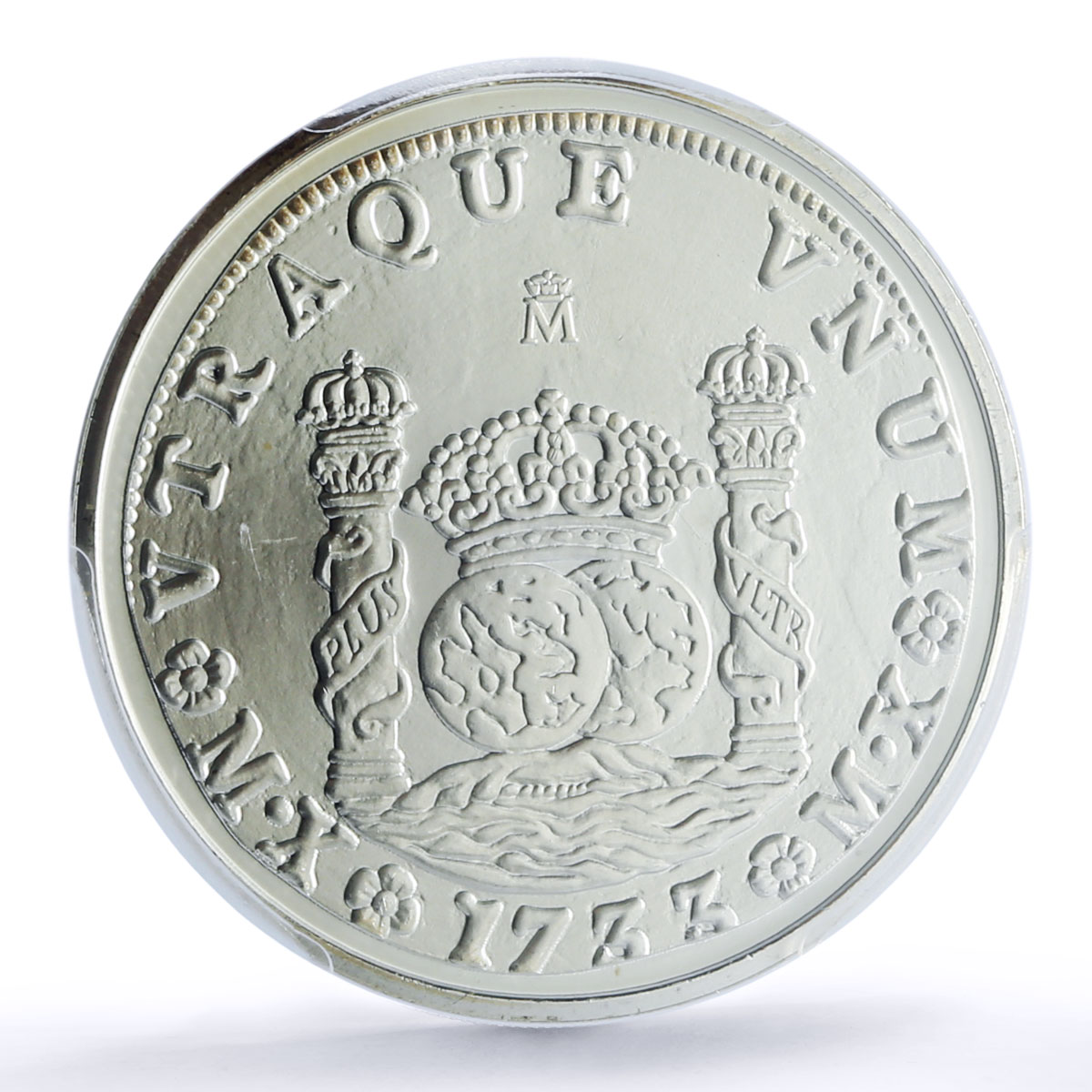 Spain Mexico 8 Reales Pillar Restrike Replica 1733 MS 69 PCGS silver token 2020