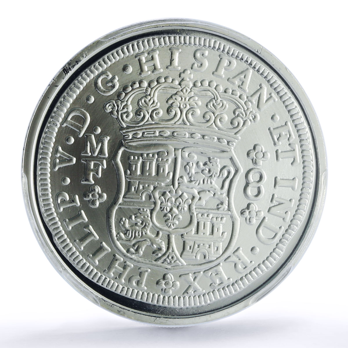 Spain Mexico 8 Reales Pillar Restrike Replica 1733 MS 69 PCGS silver token 2020