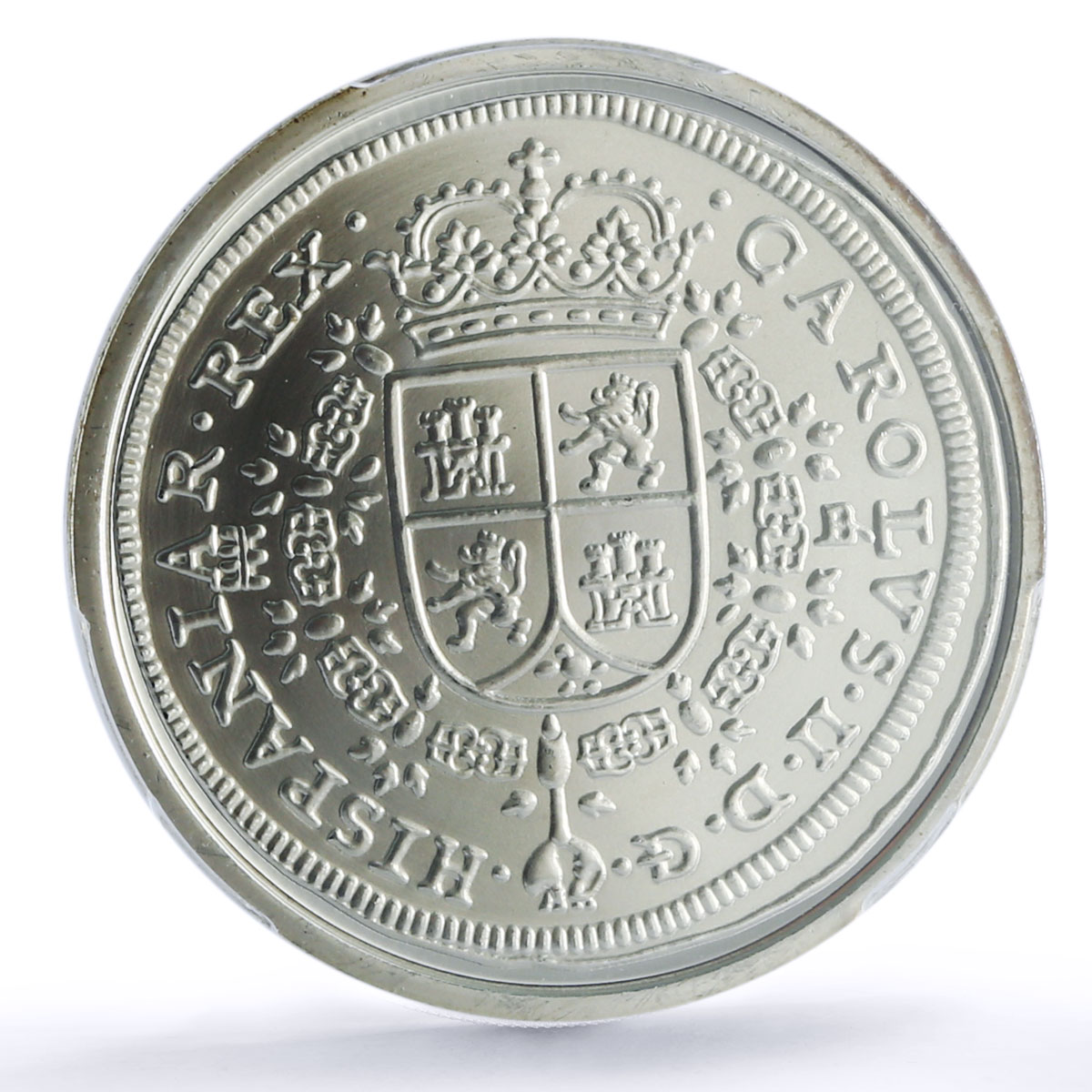 Spain Charles II 8 Reales Restrike Replica 1687 MS 67 PCGS silver token 2020