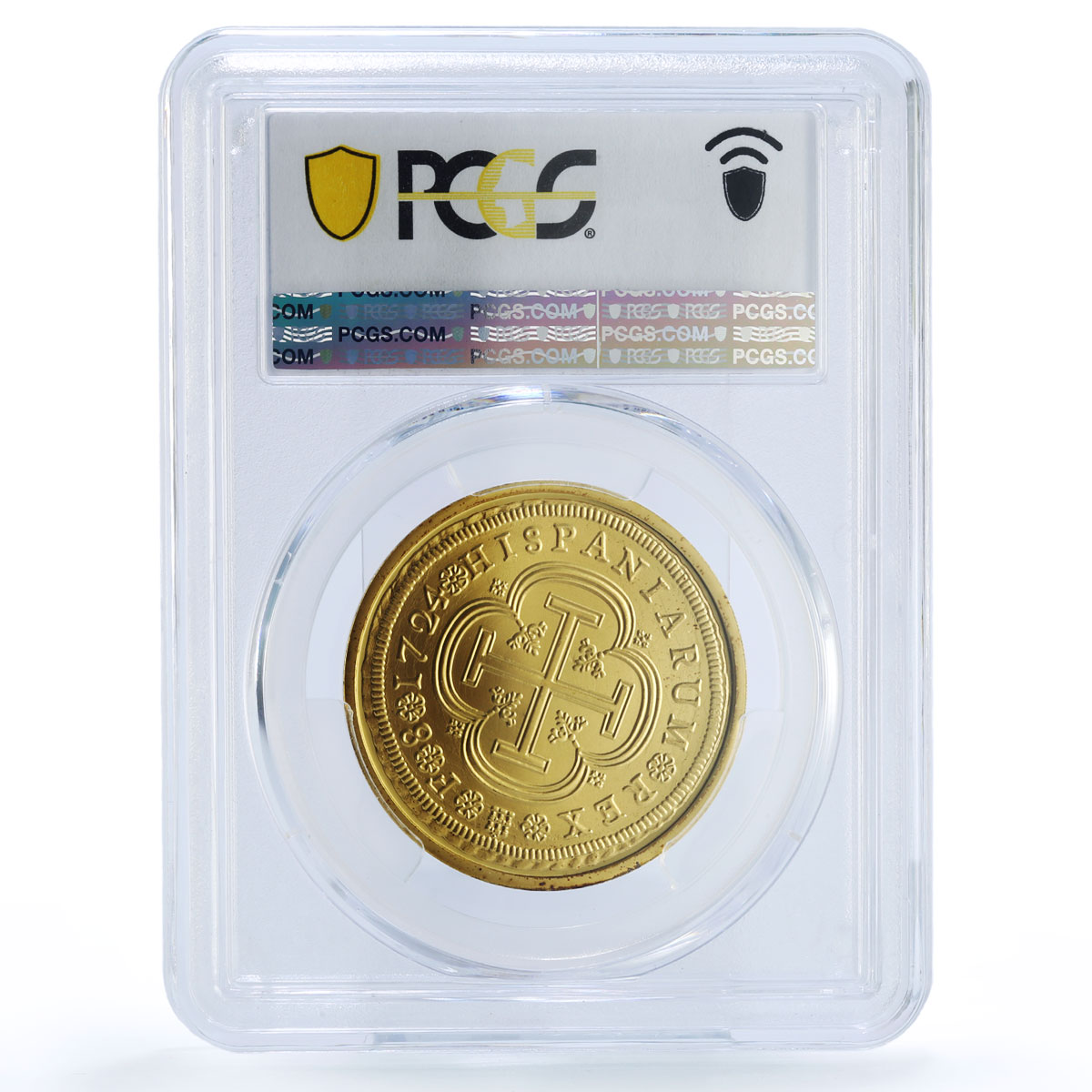 Spain Louis I 8 Escudos Restrike Replica 1724 MS 70 PCGS silver token 2020