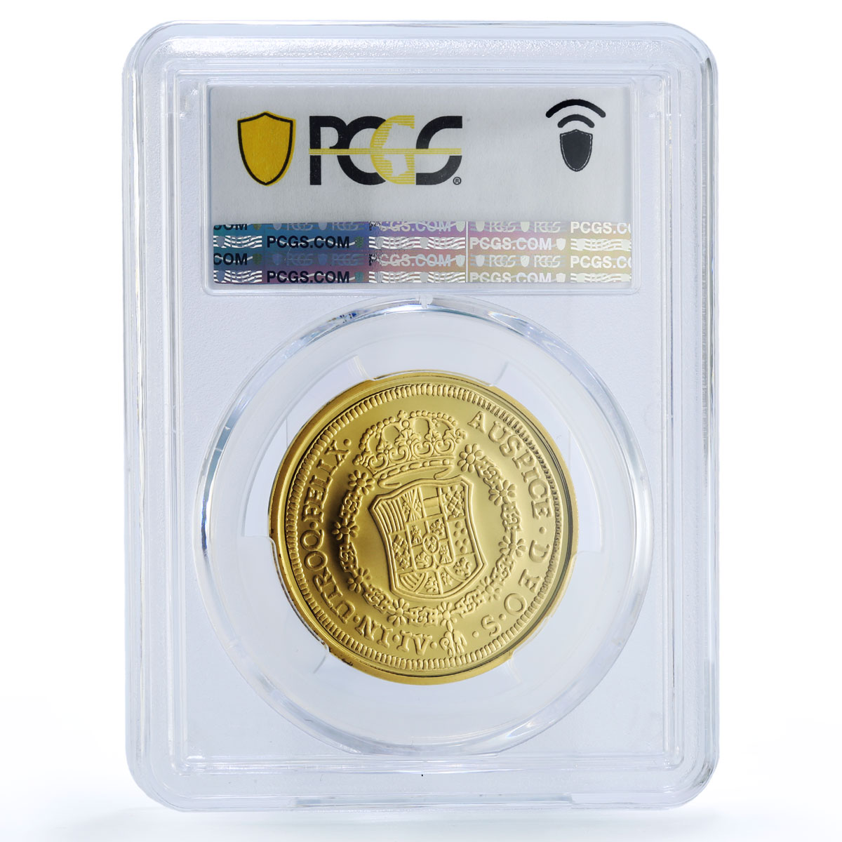 Spain Charles III 8 Escudos Restrike Replica 1762 MS 69 PCGS silver token 2020