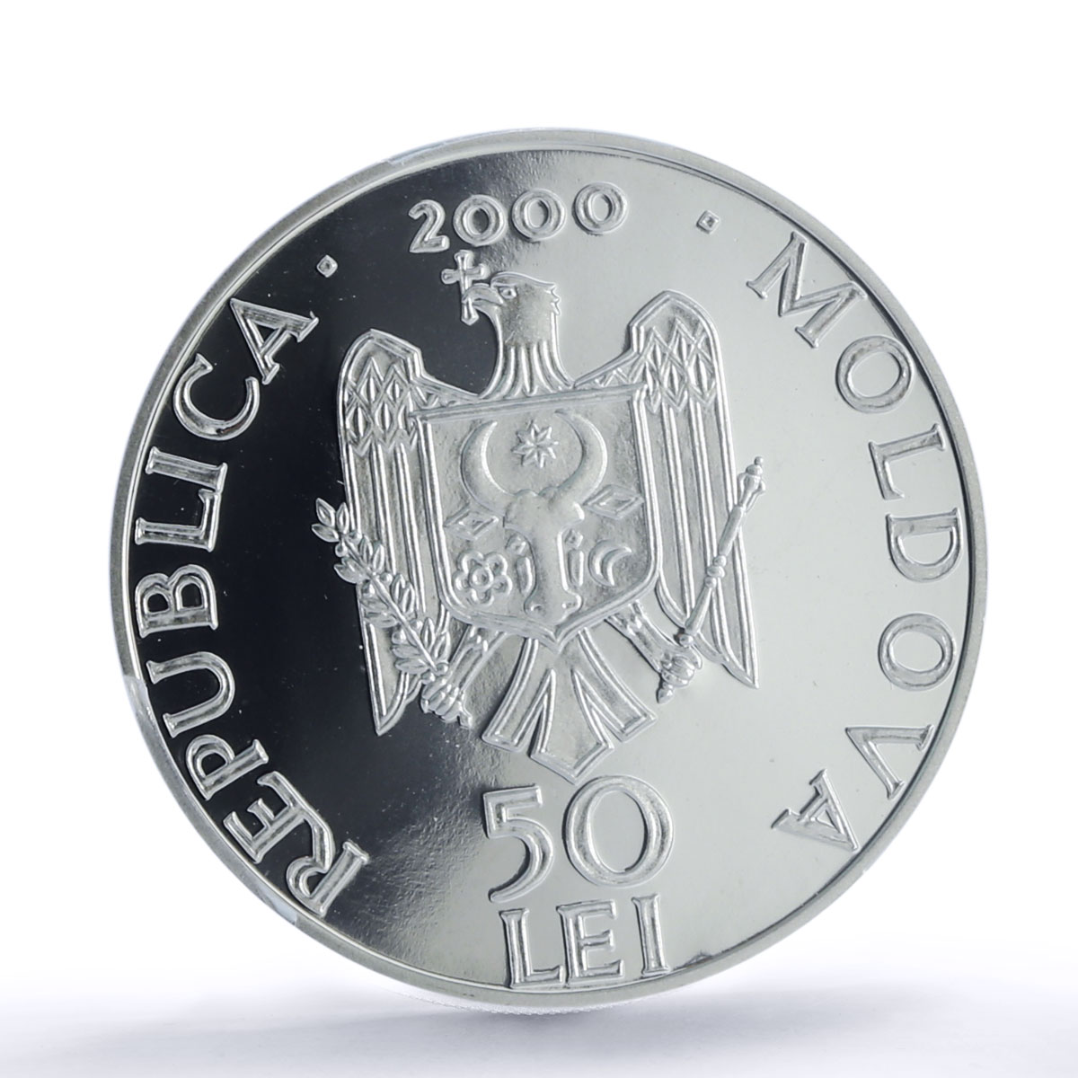 Moldova 50 lei Varzaresti Monastery Church Religion PR 69 PCGS silver coin 2000