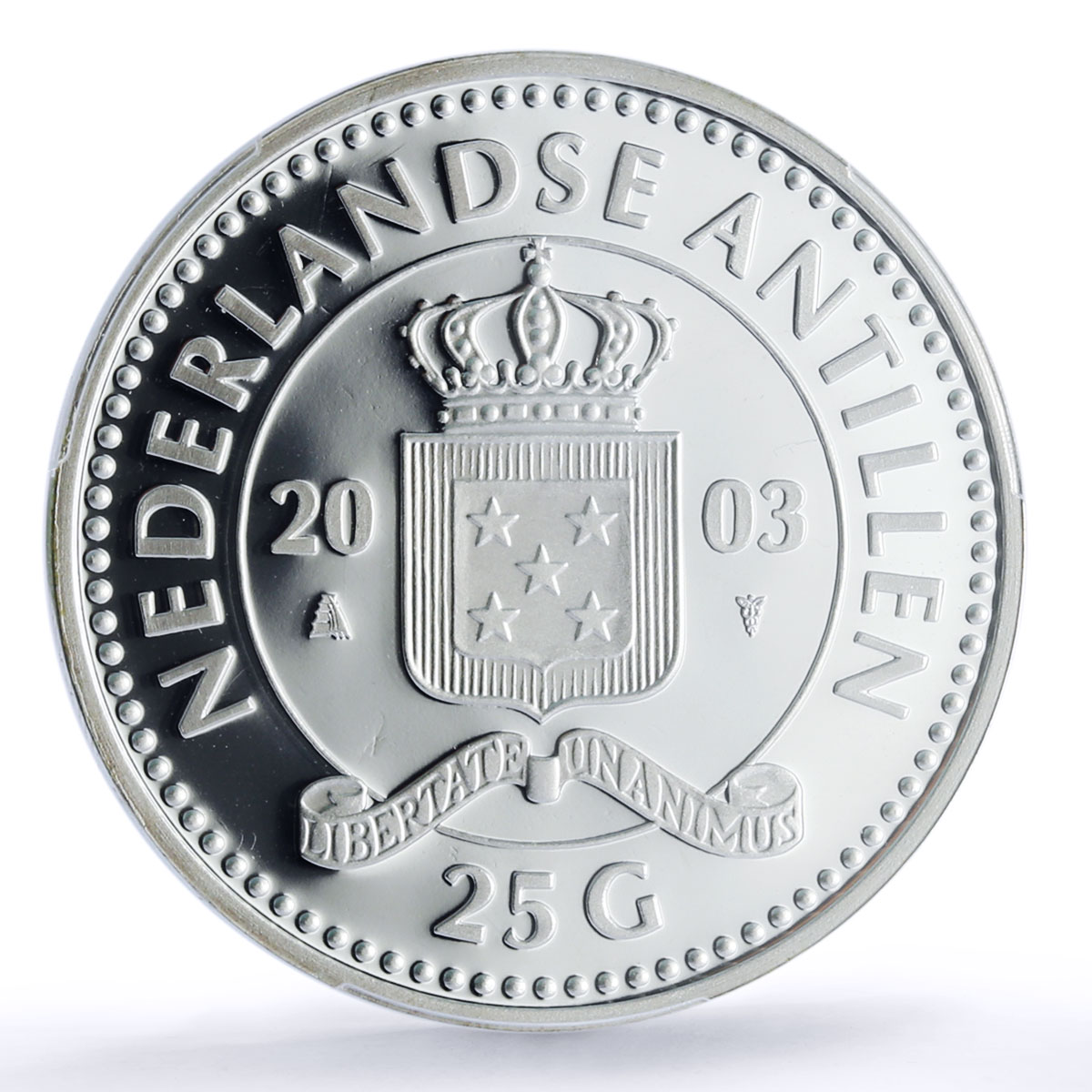 Netherlands 25 gulden Central Bank King William I PR 69 PCGS silver coin 2003