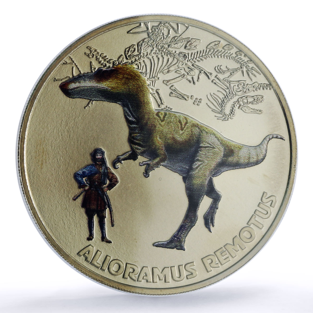 Abkhazia 3 apsar Alioramus Remotus Dinosaurs MS 69 PCGS nickel coin 2021