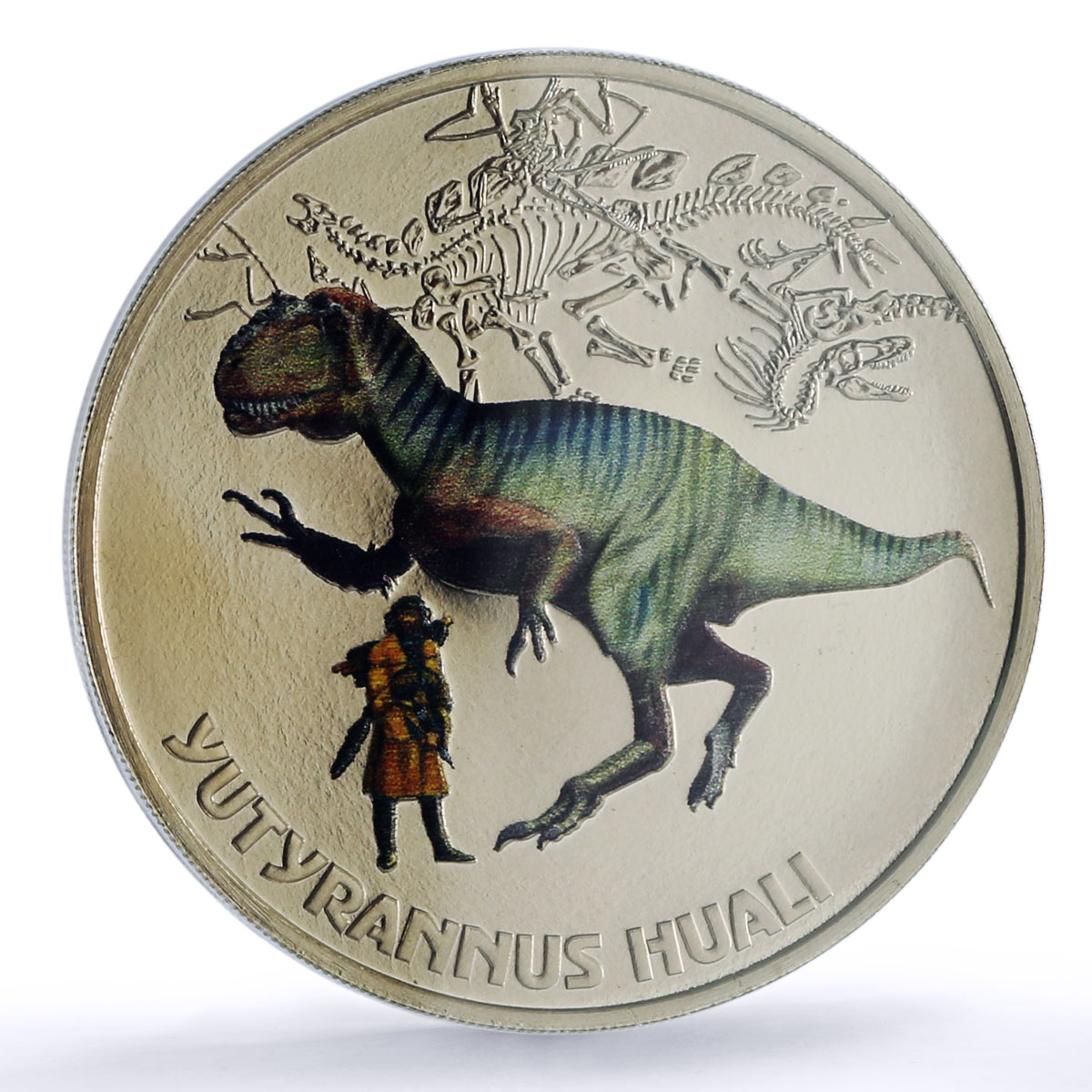 Abkhazia 3 apsar Yutyrannus Huali Dinosaurs MS 69 PCGS nickel coin 2021