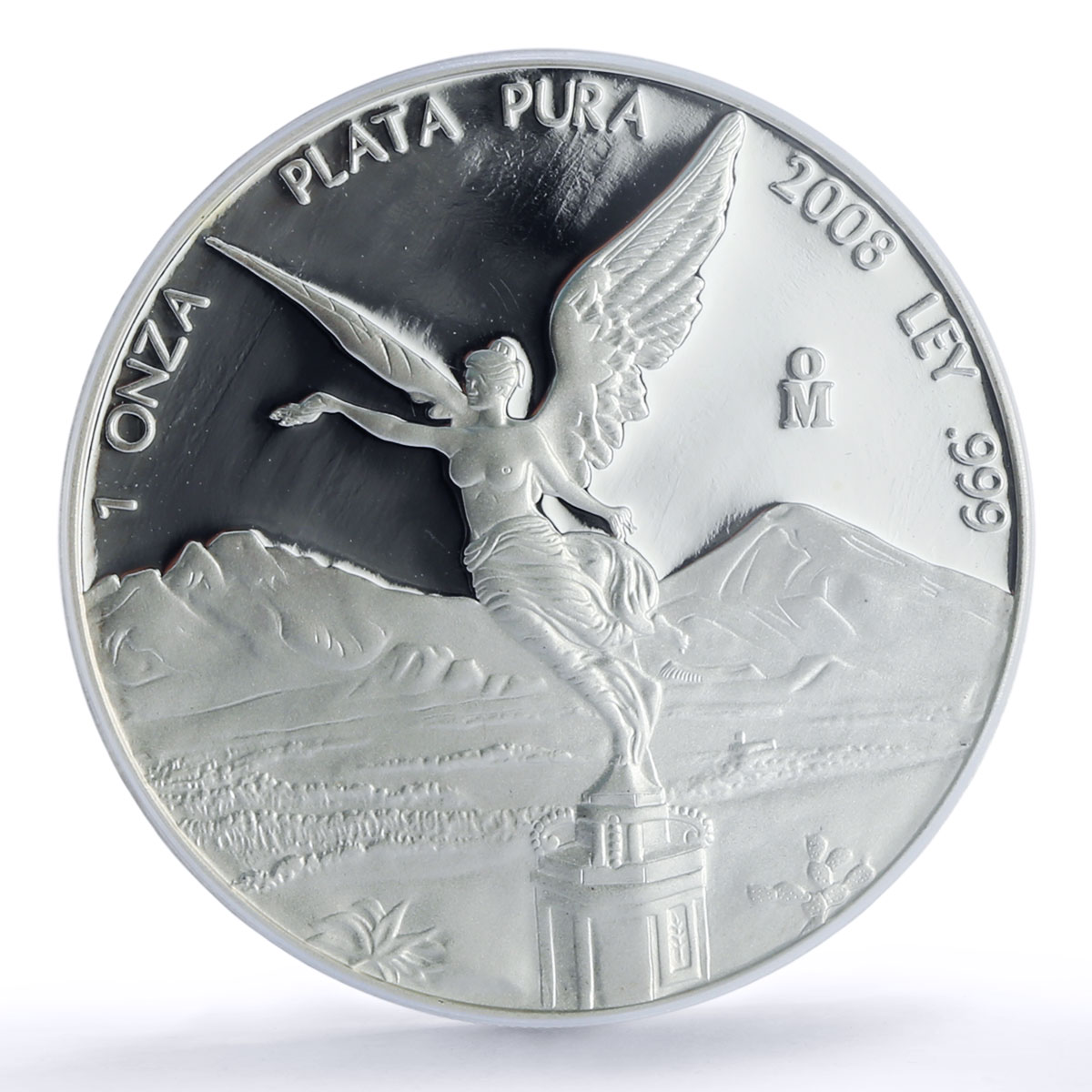 Mexico 1 onza Libertad Angel of Independence PR 69 PCGS silver coin 2008