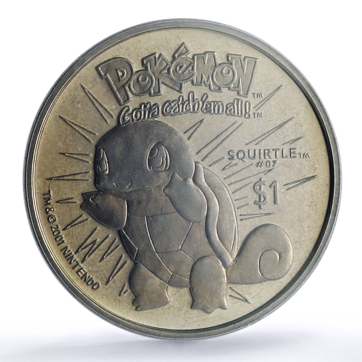 Niue 1 dollar Squirtle Pokemon Anime Cartoons MS 67 PCGS CuNi coin 2001