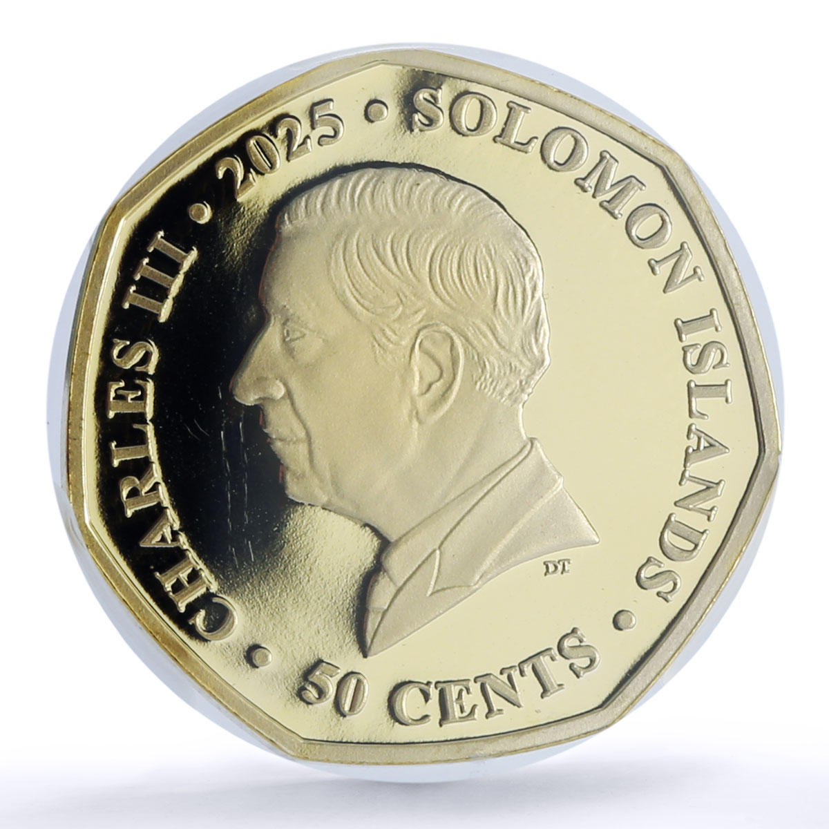 Solomon Islands 50 cents Orwell 1984 Gilt PL 70 PCGS silvered iron coin 2025