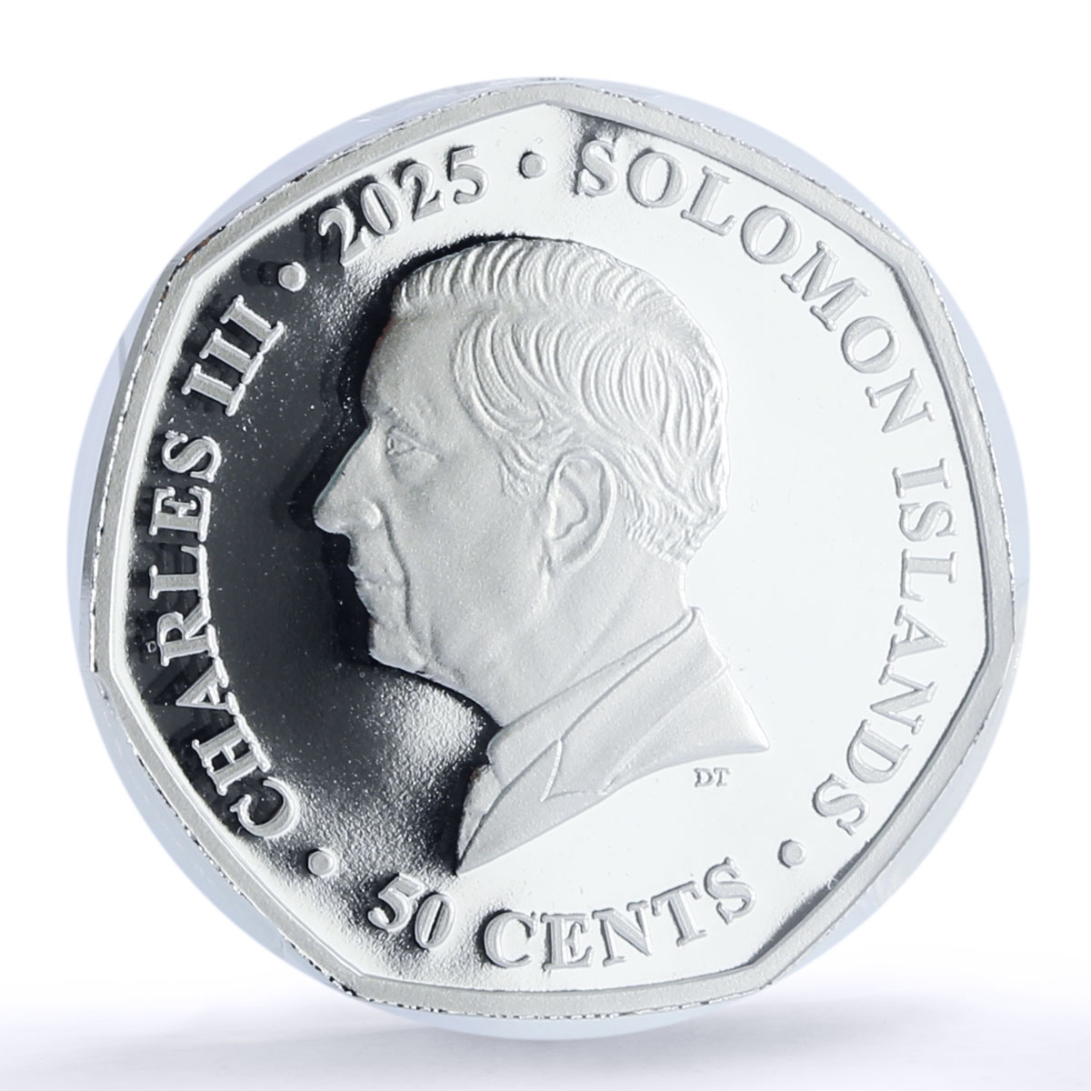Solomon Islands 50 cents Orwell Literature PL 69 PCGS silvered iron coin 202