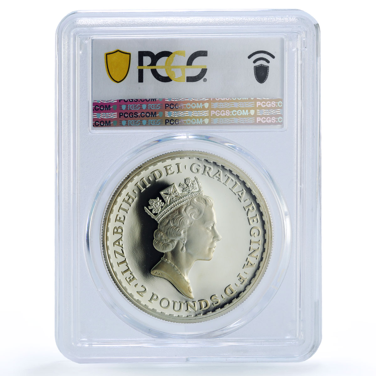 Great Britain 2 pounds Britannia Issue Anniversary PR 70 PCGS silver coin 1997
