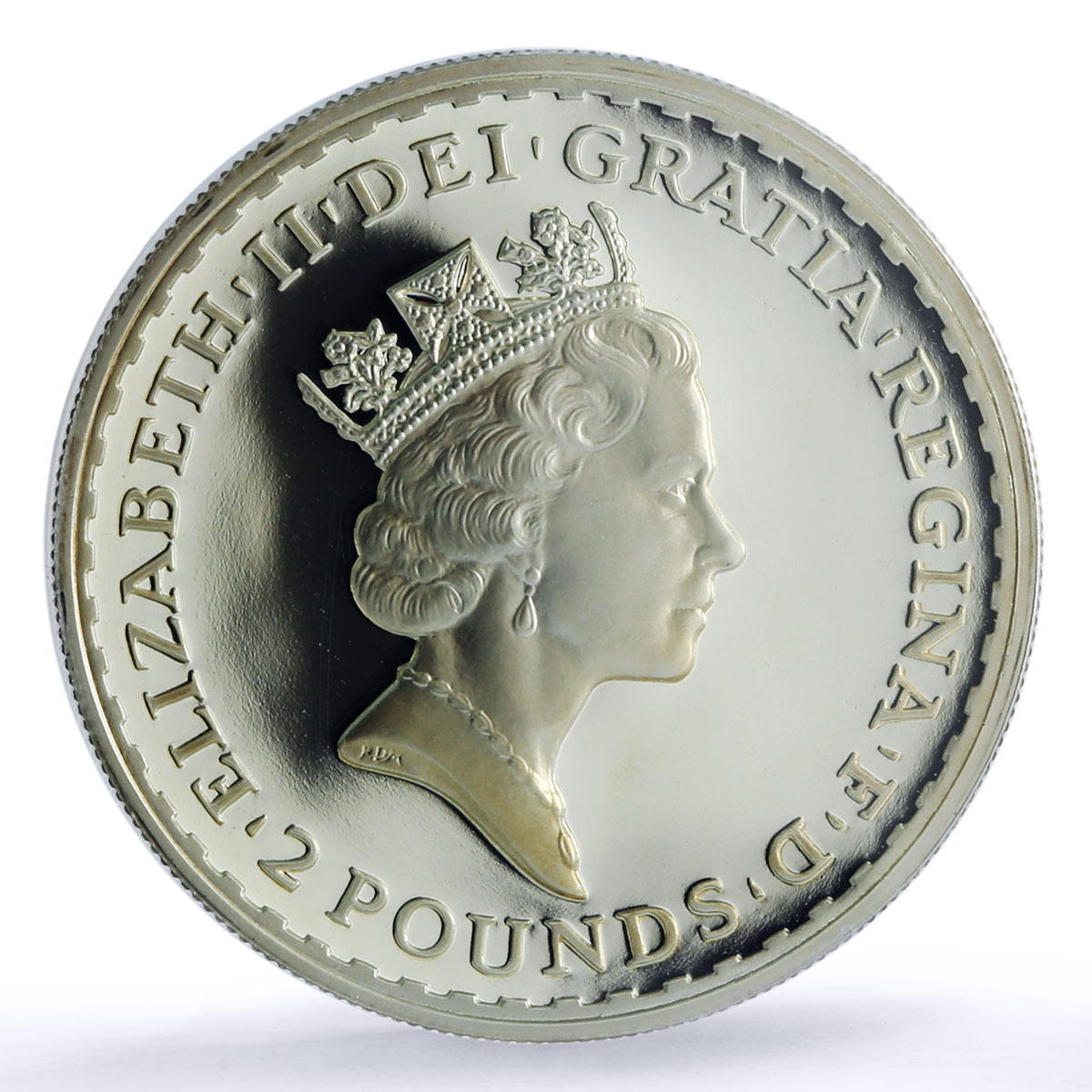 Great Britain 2 pounds Britannia Issue Anniversary PR 70 PCGS silver coin 1997