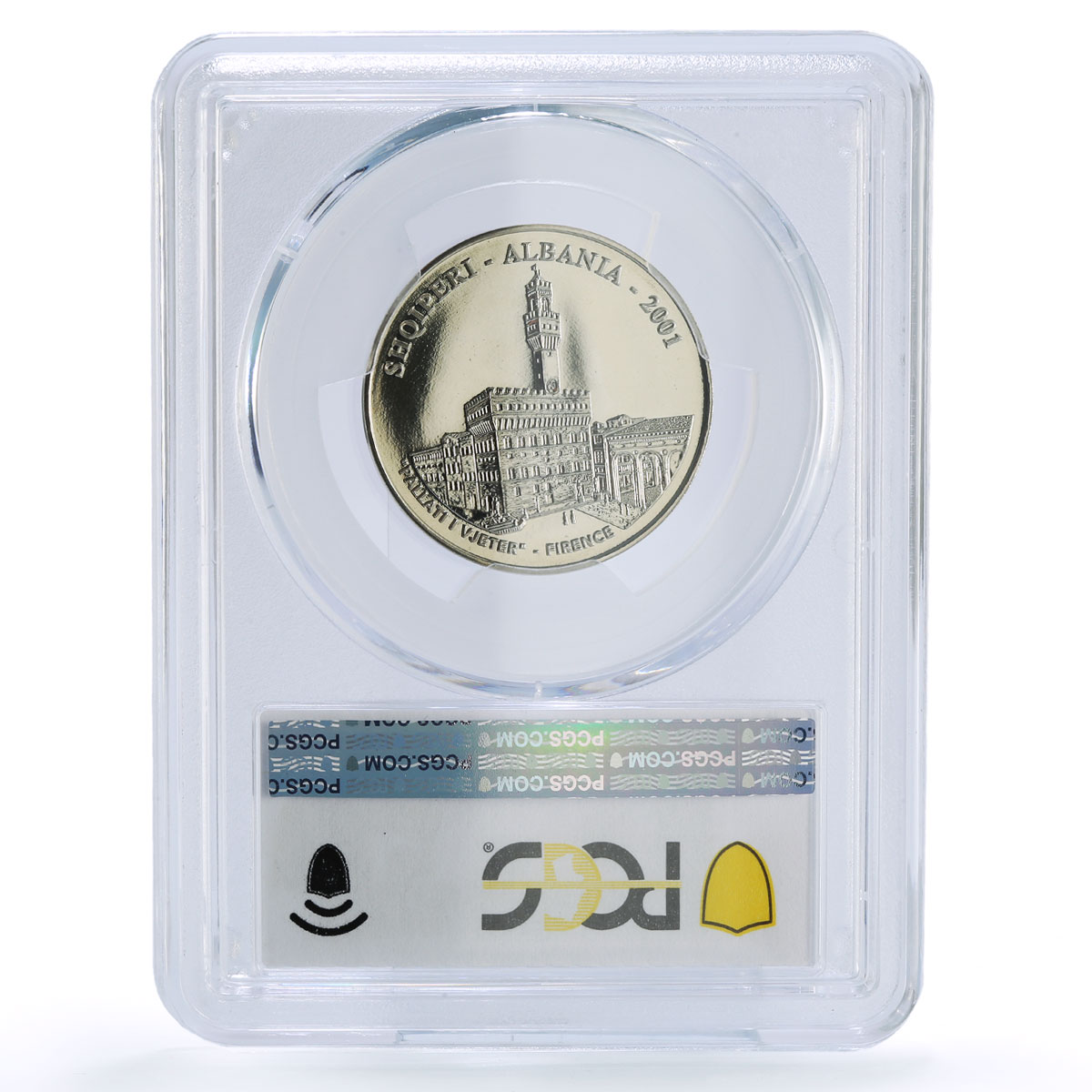 Albania 50 leke Michelangelo David Art Sculpture MS 69 PCGS CuNi coin 2001