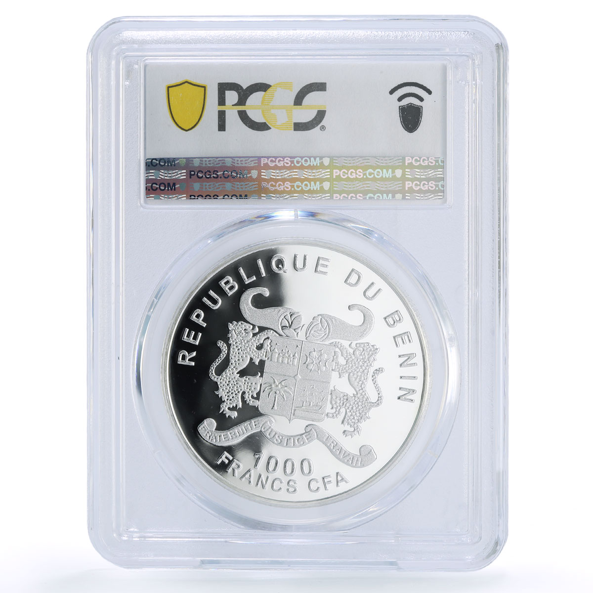 Benin 1000 francs Paris France Eiffel Tower Romantic PR 70 PCGS silver coin 2013