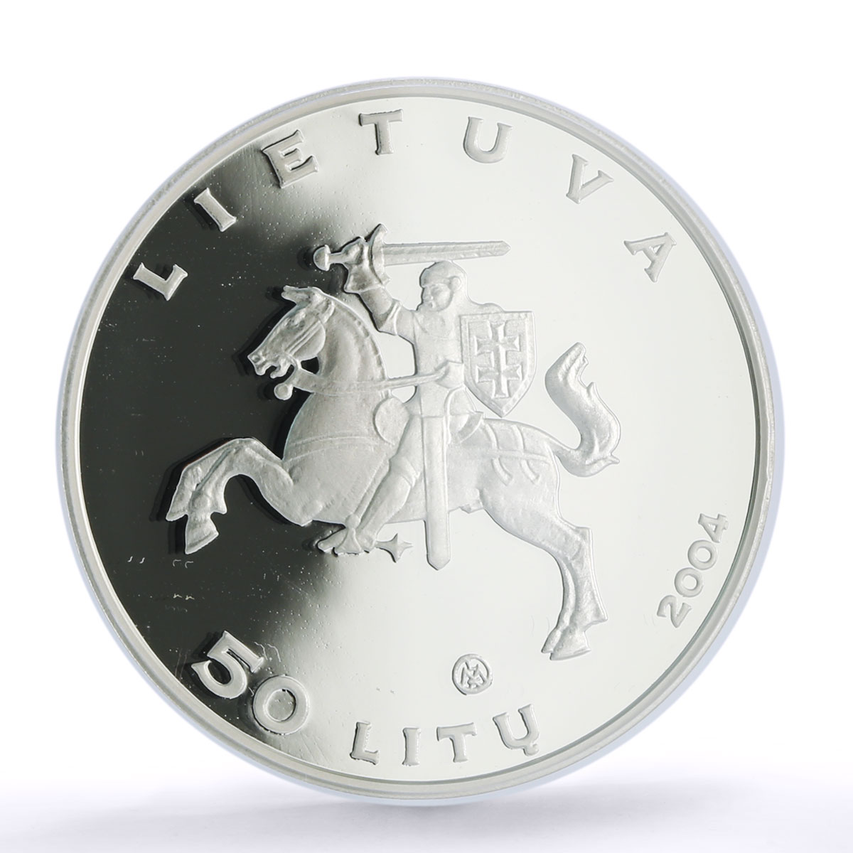 Lithuania 50 litu Curonian Spit Sand Dunes UNESCO PR 70 PCGS silver coin 2004