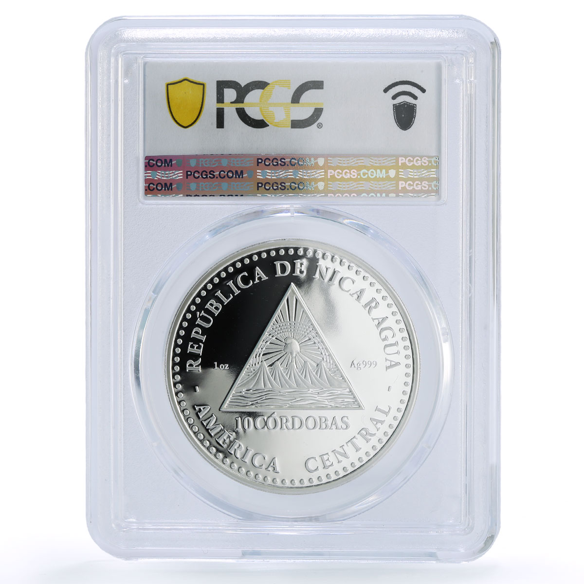 Nicaragua 10 cordobas Jaguar Cat Wildlife Fauna PR 70 PCGS silver coin 2020
