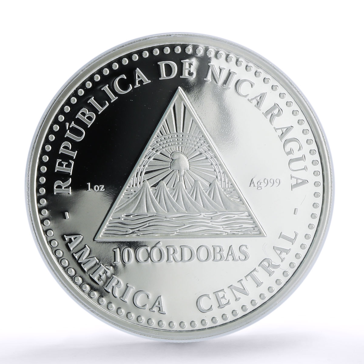 Nicaragua 10 cordobas Jaguar Cat Wildlife Fauna PR 70 PCGS silver coin 2020